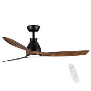 Remote Ceiling Fan with Light 52 in Indoor Fan Integrated LED Brown DISCONTINUED